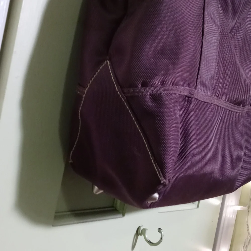 Women's Pottery Barn Kids chocolate brown zip top diaper tote 20